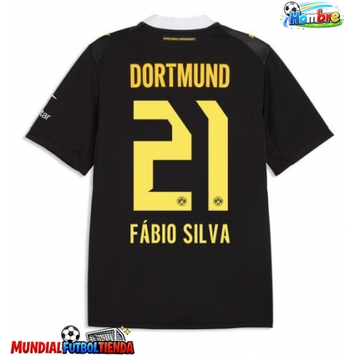 Camiseta Borussia Dortmund Fabio Silva #21 Segunda Equipación Replica 2026-27 mangas cortas